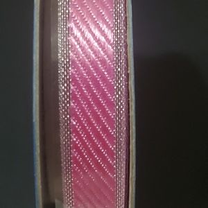 5/$15 Textured Trios Ribbon Pink Silver 3/8"x15' MTT4-180